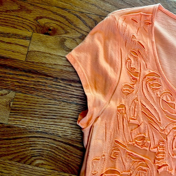 Chico’s-appliquéd top orange.S:1. Cotton&Modal aplant based textile Soft&durable - Picture 6 of 6